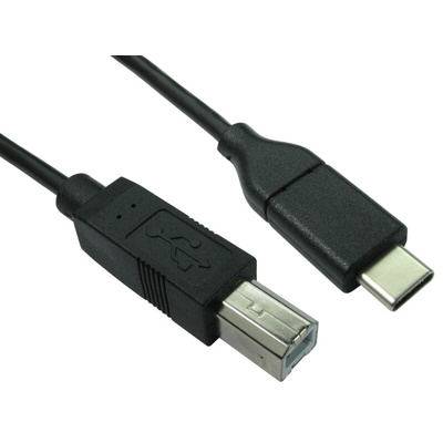 RS PRO Cable, Male USB C to Male USB B Cable, 2m