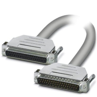 Phoenix Contact Female 37 Pin D-sub to Male 37 Pin D-sub Cable, 2m