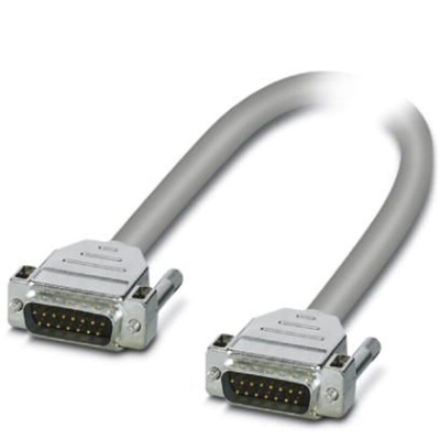 Phoenix Contact Male 15 Pin D-sub to Male 15 Pin D-sub Cable, 2m