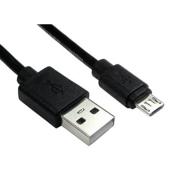 RS PRO USB 2.0 Cable, Male USB A to Male Micro USB B Cable, 3m