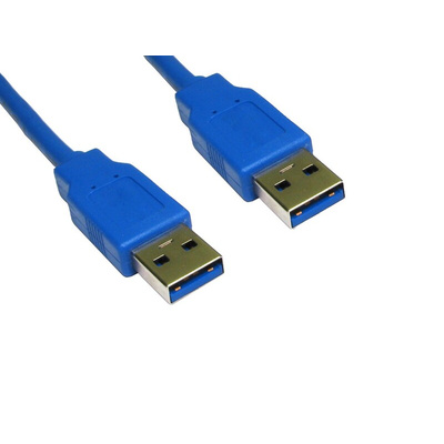 RS PRO USB 3.0 Cable, Male USB A to Male USB A Cable, 1m