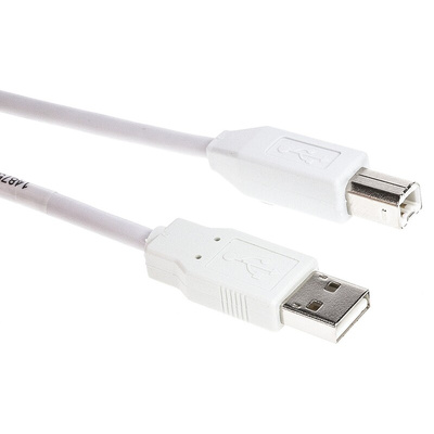 TE Connectivity USB 2.0 Cable, Male USB A to Male USB B  Cable, 2m