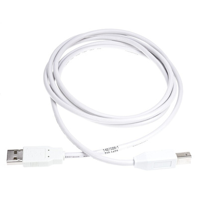 TE Connectivity USB 2.0 Cable, Male USB A to Male USB B  Cable, 2m