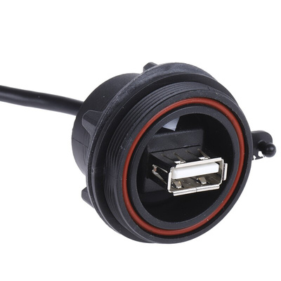 Bulgin USB 2.0 Cable, Female 5 Pin Socket to Female USB A Cable, 150mm