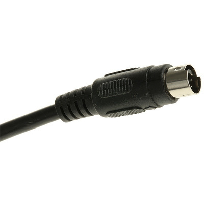 15m 4-Pin Male Mini-DIN to 4-Pin Male Mini-DIN Black SVHS Audio Video Cable Assembly