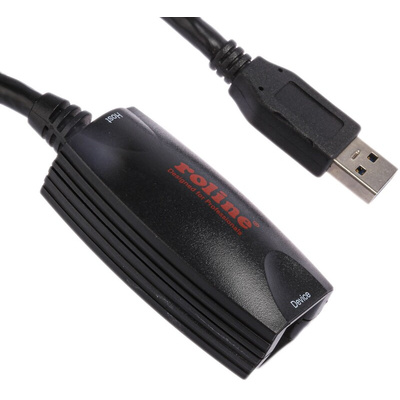 Roline USB 3.0 Cable, Male USB A to Female USB A USB Extension Cable, 5m