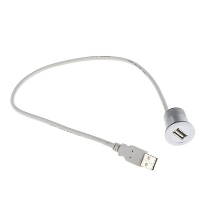 HARTING USB 2.0 Cable, Male USB A to Female USB A USB Extension Cable, 500mm