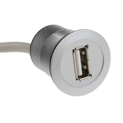 HARTING USB 2.0 Cable, Male USB A to Female USB A USB Extension Cable, 1.5m