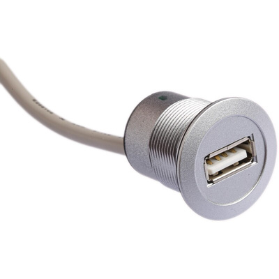 HARTING USB 2.0 Cable, Male USB A to Female USB A USB Extension Cable, 3m