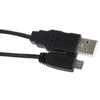 Molex USB 2.0 Cable, Male USB A to Male Micro USB B Cable, 1.5m