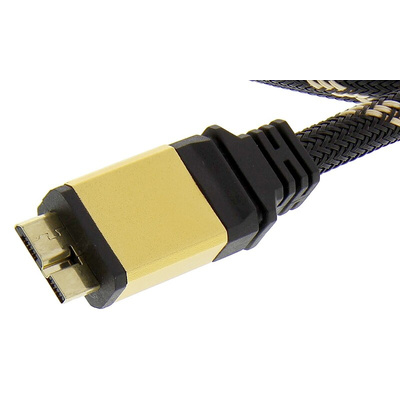 Roline USB 3.0 Cable, Male Micro USB B to Male Micro USB B Cable, 2m