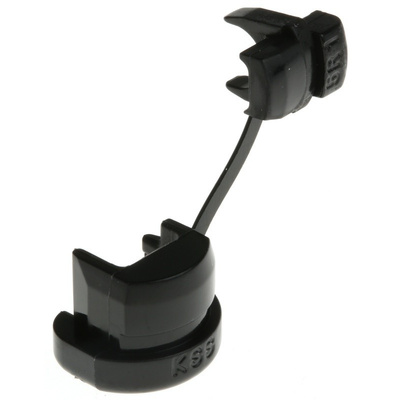 RS PRO, Black Nylon 66, Strain Relief Cable Bush, 7.4mm Bundle Diameter