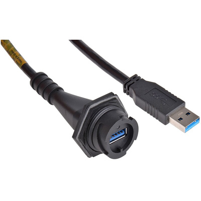 Molex USB 3.0 Cable, Female USB A to Male USB A USB Extension Cable, 800mm