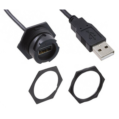 Molex USB 2.0 Cable, Male USB A to Female USB A USB Extension Cable, 150mm