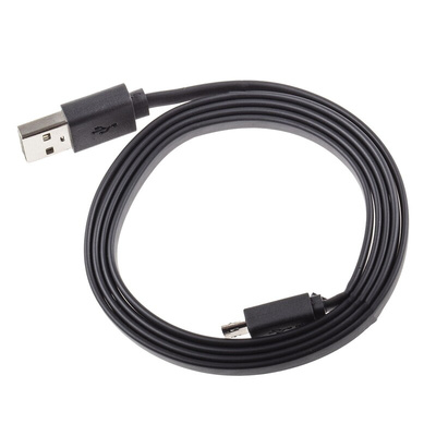Roline USB 2.0 Cable, Male USB A to Male Micro USB B Cable, 1m