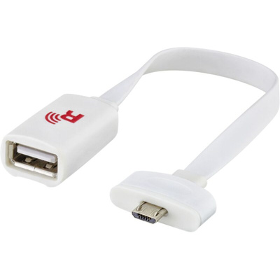Rosenberger USB 2.0 Cable, Female USB A to Male Micro USB B Cable, 1m
