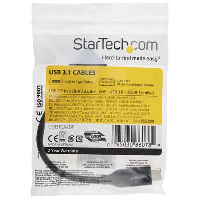 StarTech.com USB 3.0 Cable, Male USB C to Female USB A  Cable, 152.4mm