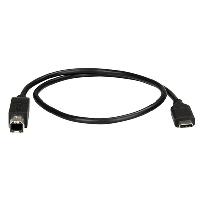 StarTech.com USB 2.0 Cable, Male USB C to Male USB B Cable, 0.5m