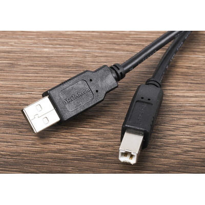StarTech.com USB 2.0 Cable, Male USB A to Male USB B Cable, 2m