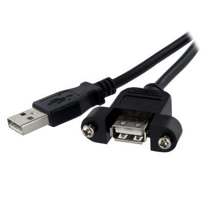 StarTech.com USB 2.0 Cable, Male USB A to Female USB A USB Extension Cable, 300mm