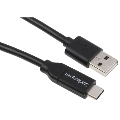 StarTech.com USB 2.0 Cable, Male USB A to Male USB C Cable, 1m