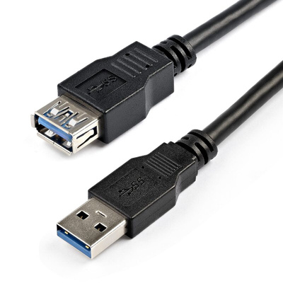StarTech.com USB 3.0 Cable, Male USB A to Female USB A USB Extension Cable, 2m