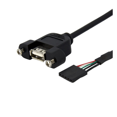 StarTech.com USB 2.0 Cable, Female 5 Pin Socket to Female USB A Cable, 300mm