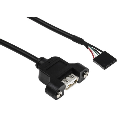 StarTech.com USB 2.0 Cable, Female 5 Pin Socket to Female USB A Cable, 300mm