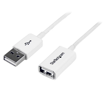 StarTech.com USB 2.0 Cable, Male USB A to Female USB A USB Extension Cable, 1m