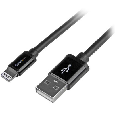 StarTech.com USB 2.0 Cable, Male USB A to Male Lightning Cable, 2m