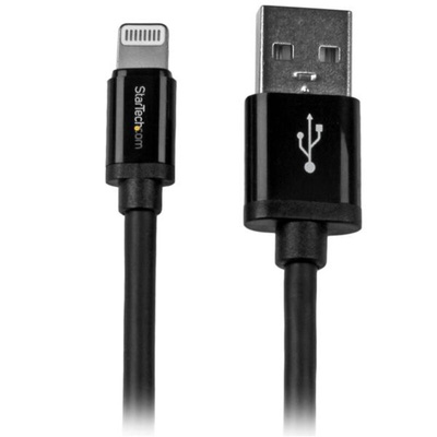 StarTech.com USB 2.0 Cable, Male USB A to Male Lightning Cable, 2m