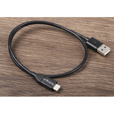 StarTech.com USB 2.0 Cable, Male USB C to Male USB A Cable, 0.5m