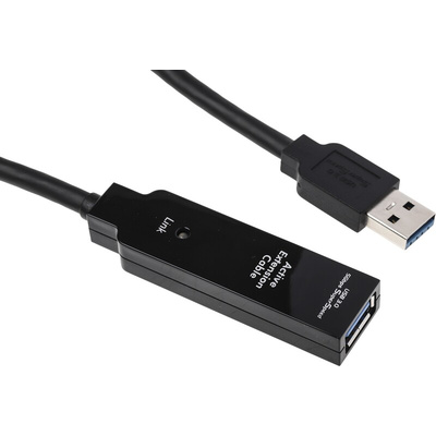 StarTech.com USB 3.0 Cable, Male USB A to Female USB A USB Extension Cable, 5m