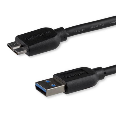 StarTech.com USB 3.0 Cable, Male USB A to Male Micro USB B Cable, 0.5m
