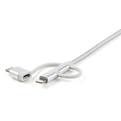 StarTech.com USB 2.0 Cable, Male USB A to Male Lightning, USB B, USB C  Cable, 1m