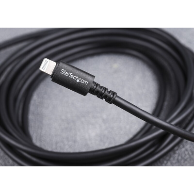 StarTech.com USB 2.0 Cable, Male USB A to Male Lightning Cable, 3m
