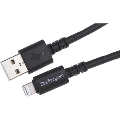 StarTech.com USB 2.0 Cable, Male USB A to Male Lightning Cable, 3m