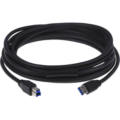 StarTech.com USB 3.0 Cable, Male USB A to Male USB B Cable, 5m