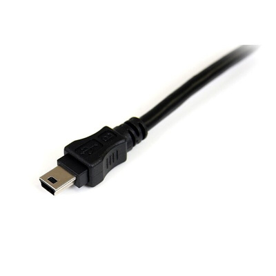 StarTech.com USB 2.0 Cable, Male USB A x 2 to Male Mini USB B Cable, 1.8m