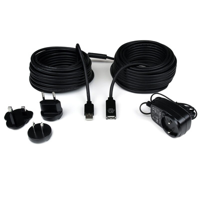 StarTech.com USB 2.0 Cable, Male USB A to Female USB A USB Extension Cable, 20m