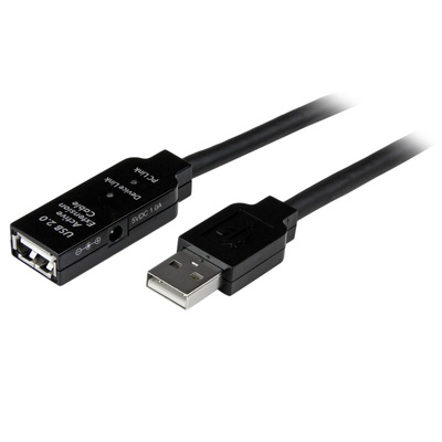 StarTech.com USB 2.0 USB Extension Cable, Male USB A to Female USB A USB Extension Cable, 25m