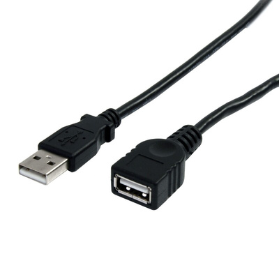 StarTech.com USB 2.0 Cable, Male USB A to Female USB A USB Extension Cable, 3m