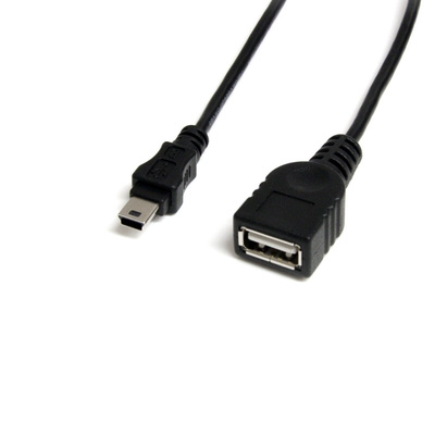 StarTech.com USB 2.0 Cable, Male Mini USB B to Female USB A Cable, 300mm