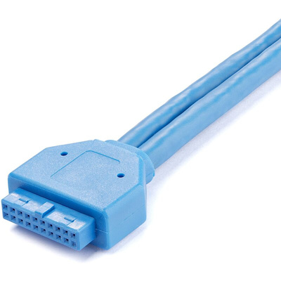 StarTech.com USB 3.0 Cable, Female USB A x 2 to Female 20 Pin IDC Cable, 0.5m