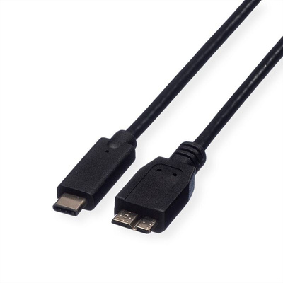 Roline USB 2.0 Cable, Male Micro USB B to Male USB C Cable, 500mm