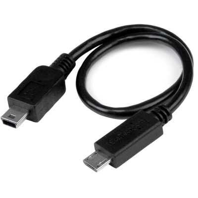 StarTech.com USB 2.0 Cable, Male Micro USB B to Male Mini USB B Cable, 200mm