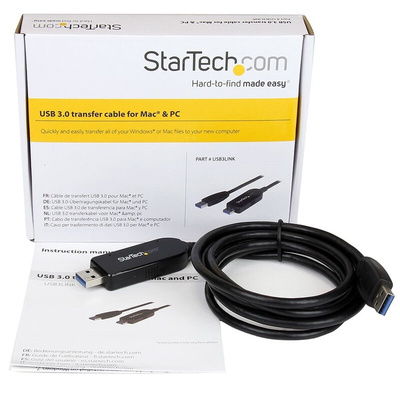 StarTech.com USB 3.0 Cable, Male USB A to Male USB A Cable, 1.9m