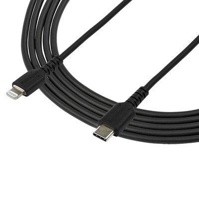 StarTech.com USB 2.0 Cable, Male USB C to Male Lightning Rugged USB Cable, 2m