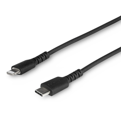 StarTech.com USB 2.0 Cable, Male USB C to Male Lightning Rugged USB Cable, 1m