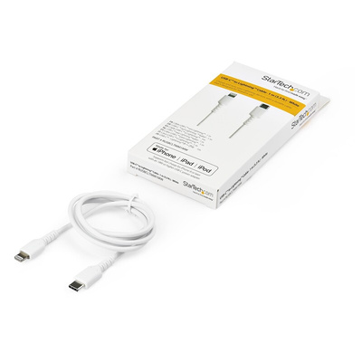 StarTech.com USB 2.0 Cable, Male Lightning to Male USB C Rugged USB Cable, 1m